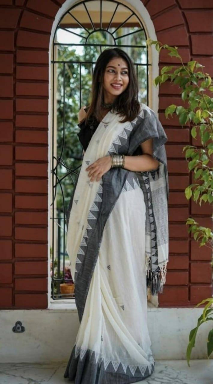 Black And White By Aab Soft Cotton Printed Sarees Wholesale Shop In Surat